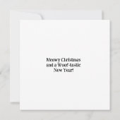かわいいクリスマス猫とおもしろい犬クリスマスカード (裏面)