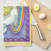 かわいいクリスマス猫とネズミのストッキング キッチンタオル (四つ折り)