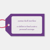 かわいいクリスマス猫とネズミのストッキング ギフトタグ (裏面横)