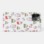かわいいクリスマス猫のパターン - 祝祭のホリデーデザイン Case-Mate iPhoneケース (裏面(横))