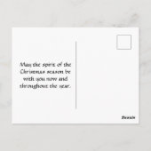 かわいいクリスマス猫のポストカード - ホリデーグリーティング付き ポストカード (裏面)