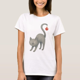 かわいいクリスマス猫の休日 Tシャツ