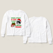 かわいいクリスマス猫の子供用ホリデーグッズ 猫好きさんに (デザイン 正面&背面)
