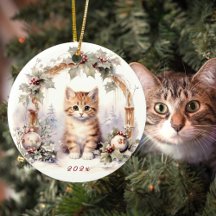 かわいいクリスマス猫の子猫の動物