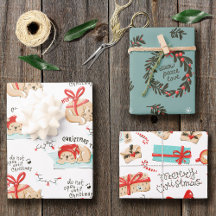 かわいいクリスマス猫の柄