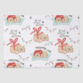 かわいいクリスマス猫の柄 薄葉紙 (正面)