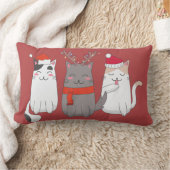 かわいいクリスマス猫カスタムたち ランバークッション (ブランケット)