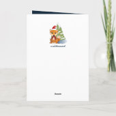 かわいいクリスマス猫カスタム文字 案内状 (裏面)