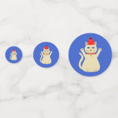 かわいいクリスマス猫カスタム コンフェッティ (裏面)