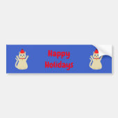 かわいいクリスマス猫カスタム バンパーステッカー (正面)