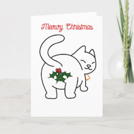 かわいいクリスマス猫パおもしろいン猫マンガ シーズンカード