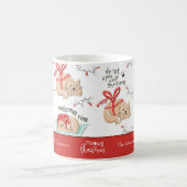 かわいいクリスマス猫パターン コーヒーマグカップ (中央)