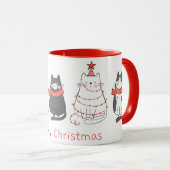 かわいいクリスマス猫マグカップ マグカップ (正面右)