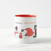 かわいいクリスマス猫マグカップ マグカップ (中央)