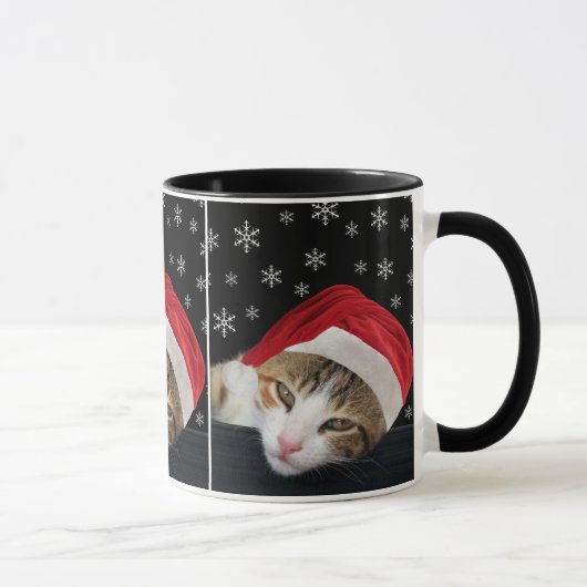 かわいいクリスマス猫マグカップ マグカップ (右)
