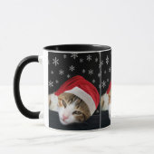 かわいいクリスマス猫マグカップ マグカップ (左)