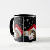かわいいクリスマス猫マグカップ マグカップ (正面左)