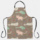 かわいいクリスマス猫 エプロン (正面)