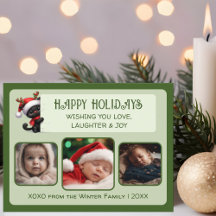 かわいいクリスマス猫 – カスタマイズ可能な写真はがき