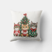 かわいいクリスマス猫 クッション (裏面)