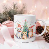 かわいいクリスマス猫 コーヒーマグカップ