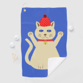 かわいいクリスマス猫 ゴルフタオル (インサイチュ)