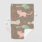 かわいいクリスマス猫 ゴルフタオル (インサイチュ)
