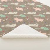 かわいいクリスマス猫 シェルパブランケット (3/4)