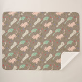 かわいいクリスマス猫 シェルパブランケット (正面(横))