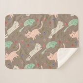 かわいいクリスマス猫 シェルパブランケット (正面(横))