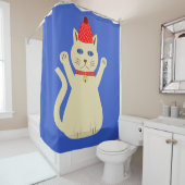 かわいいクリスマス猫 シャワーカーテン (インサイチュ)