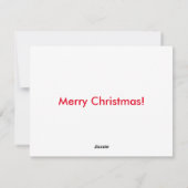 かわいいクリスマス猫 シーズンカード (裏面)