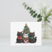 かわいいクリスマス猫 シーズンポストカード (スタンド正面)