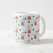 かわいいクリスマス猫 ジャンボコーヒーマグカップ (正面右)