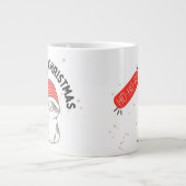 かわいいクリスマス猫 ジャンボコーヒーマグカップ (正面)