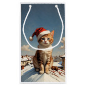 かわいいクリスマス猫 スモールペーパーバッグ (裏面)