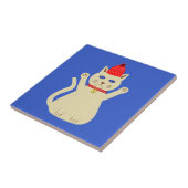 かわいいクリスマス猫 タイル (側面)