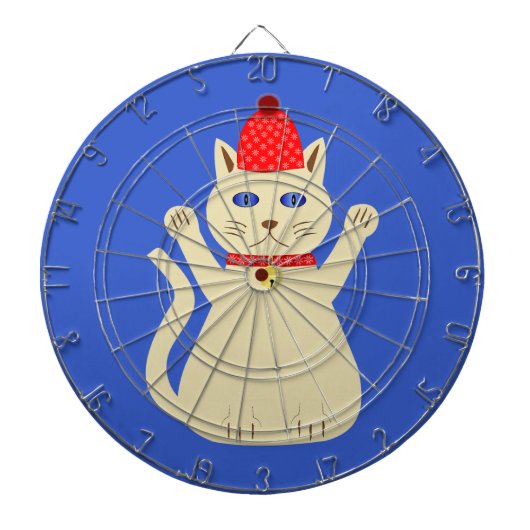 かわいいクリスマス猫 ダーツボード (正面)