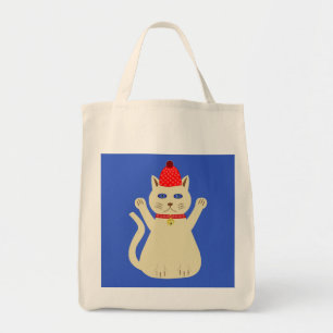 かわいいクリスマス猫 トートバッグ