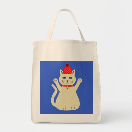 かわいいクリスマス猫 トートバッグ (正面)