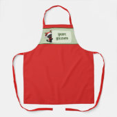 かわいいクリスマス猫 – ハッピーホリデーズエプロン エプロン (正面)