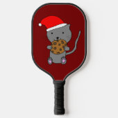 かわいいクリスマス猫 ピックルボールラケット (正面)