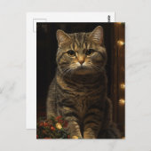かわいいクリスマス猫 ポストカード (正面/裏面)