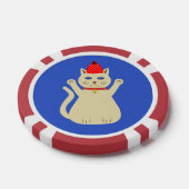 かわいいクリスマス猫 ポーカーチップ (シングル)