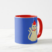 かわいいクリスマス猫 マグカップ (正面右)