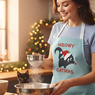かわいいクリスマス猫 メオウィー キャットマス ホリデー エプロン