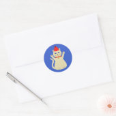 かわいいクリスマス猫 ラウンドシール (封筒)