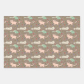 かわいいクリスマス猫 ラッピングペーパーシート (正面3)