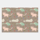 かわいいクリスマス猫 ラッピングペーパーシート (正面2)