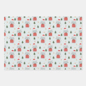 かわいいクリスマス猫 ラッピングペーパーシート (正面2)